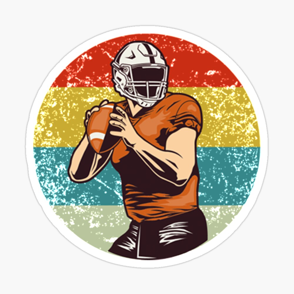 American Football Vintage Style Player Classic T-Shirt Poster for