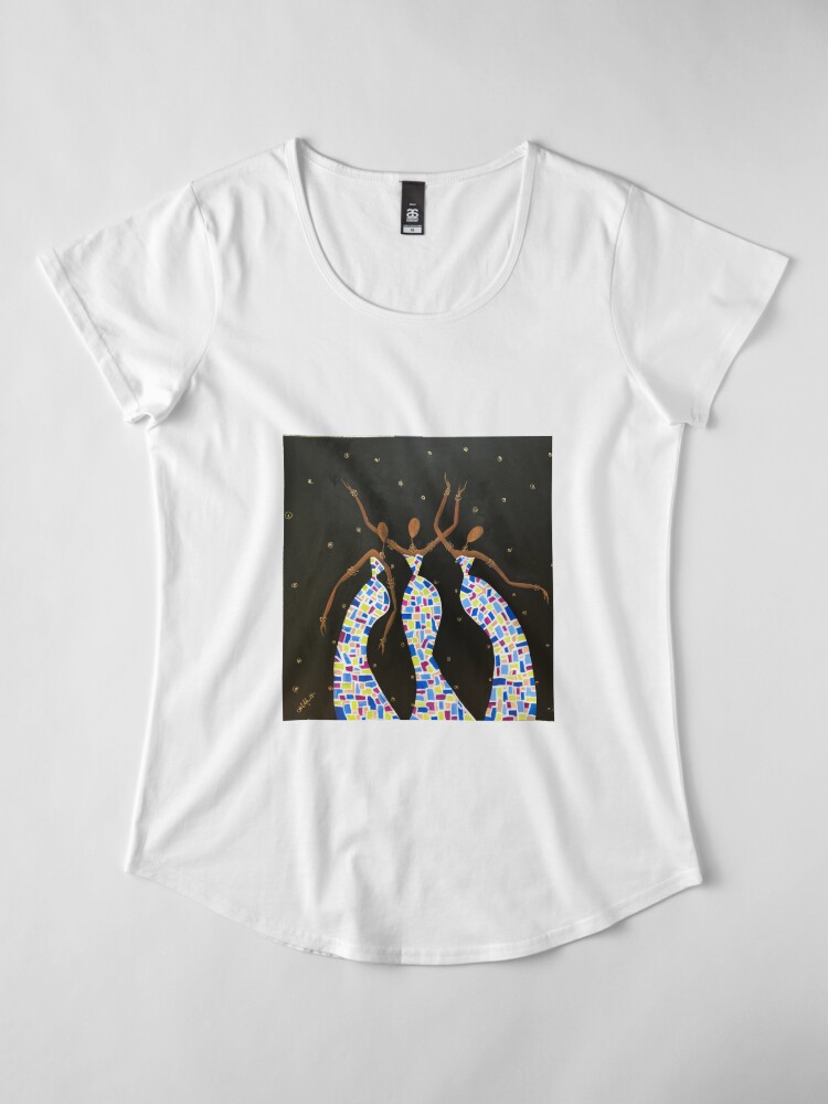 Alternate view of Me and My Girls Premium Scoop T-Shirt