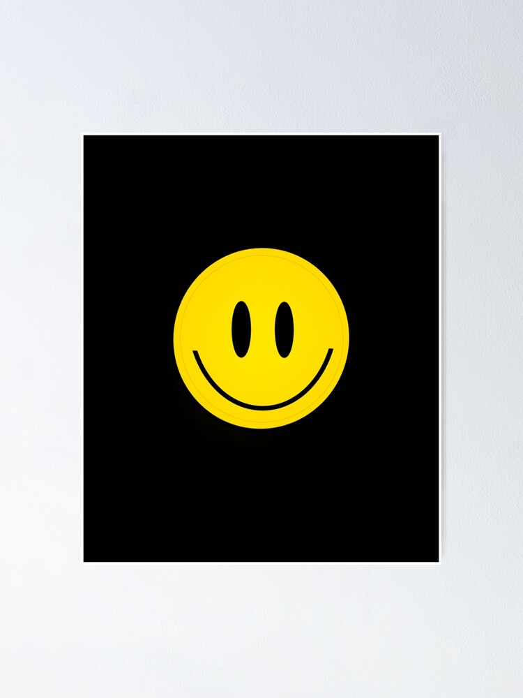 "Retro Happy Vibe Smiley Face Happy Face Graphic Pullover" Poster for