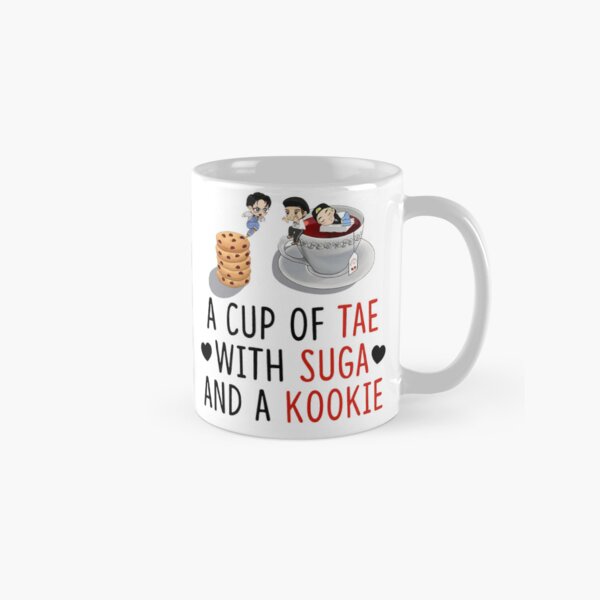 Aperçu de l'œuvre Une tasse de thé avec Suga et un Kookie créée et vendue par Hauntd Designs.