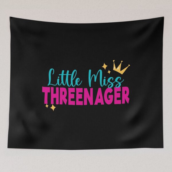 Item preview, Kids Little Miss Threenager, Cute 3 Years Old Birthday Princess design designed and sold by Merchking1.