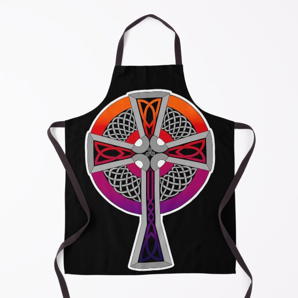 Item preview, Sunset Colors and Silver Celtic Style Cross designed and sold by AutumnJude Rowan.