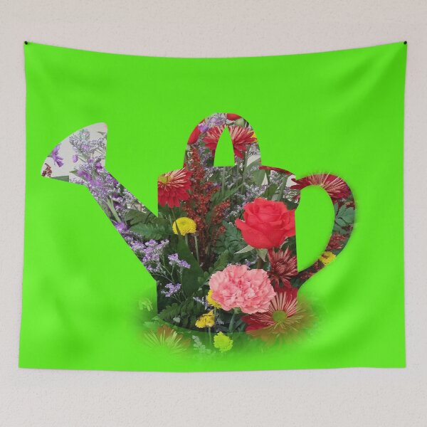 Item preview, Watering Can with Flowers designed and sold by AliCatOriginals.