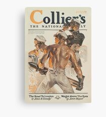 Torpedos away! Collier's Magazine Cover 1917 Canvas Print