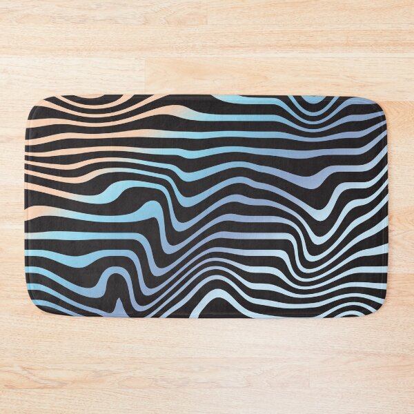 Item preview, Wavy lines with bluish color palette designed and sold by wildpiksel.