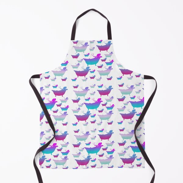 Item preview, Lady Blowing Bubbles in Bathtub in Shades of Blue Green and Purple designed and sold by AliCatOriginals.