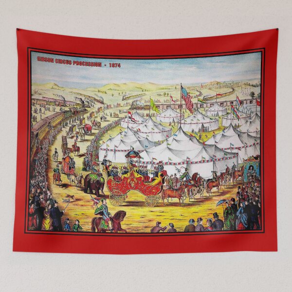 Item preview, GIBSON CIRCUS: Vintage 1874 Procession Advertising Print designed and sold by posterbobs.