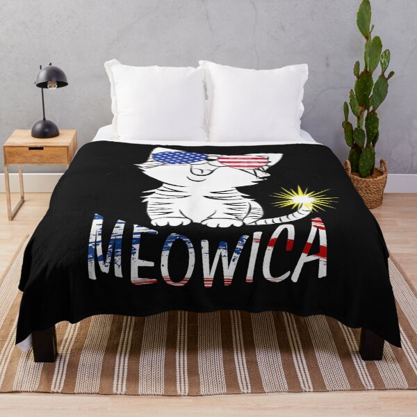 Item preview, Happy 4th of July Shirt Meowica American Patriotic Flag Cat designed and sold by Evrard123123.