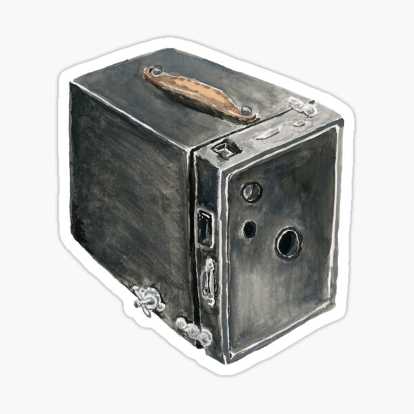 Watercolor Box Camera Sticker
