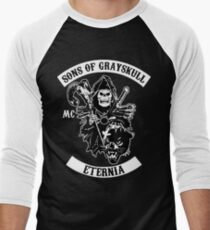 SONS OF GRAYSKULL!! (BLACK) Men's Baseball ¾ T-Shirt