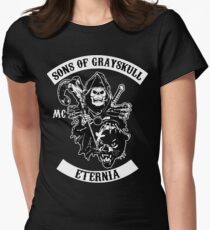SONS OF GRAYSKULL!! (BLACK) Women's Fitted T-Shirt