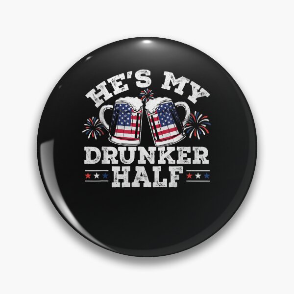 Item preview, He's My Drunker Half Funny Beer Couple Matching 4th Of July designed and sold by Evrard123123.