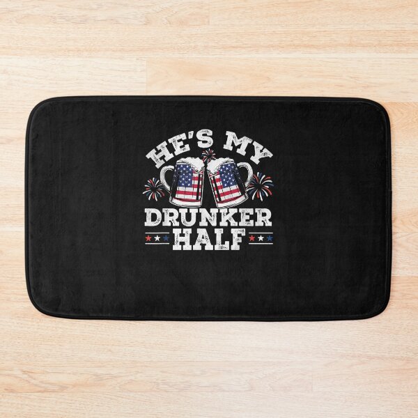 Item preview, He's My Drunker Half Funny Beer Couple Matching 4th Of July designed and sold by Evrard123123.
