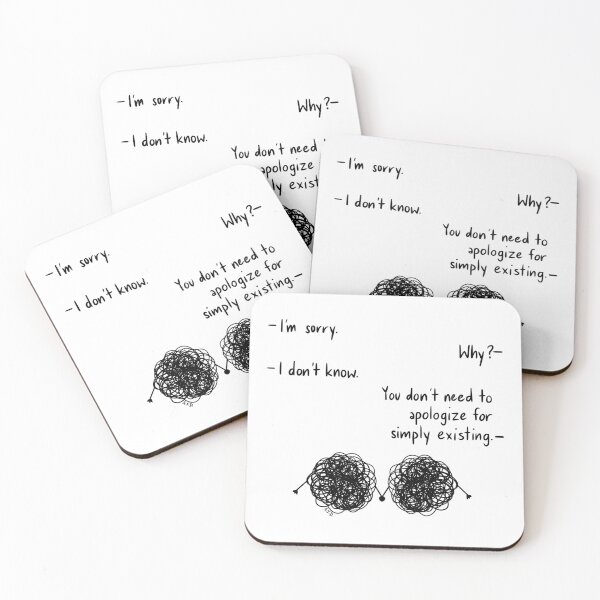 Item preview, "You Don't Need To Apologize" (scribble creatures) designed and sold by misslovelymess.