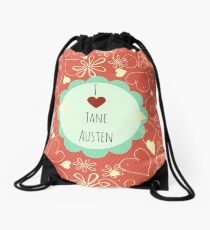Mochila de cuerdas Amo el diseño anaranjado de Jane Austen