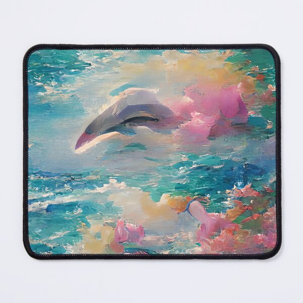 Item preview, Summer Sea Waves Watercolor Dolphin Art designed and sold by Holisticfox.