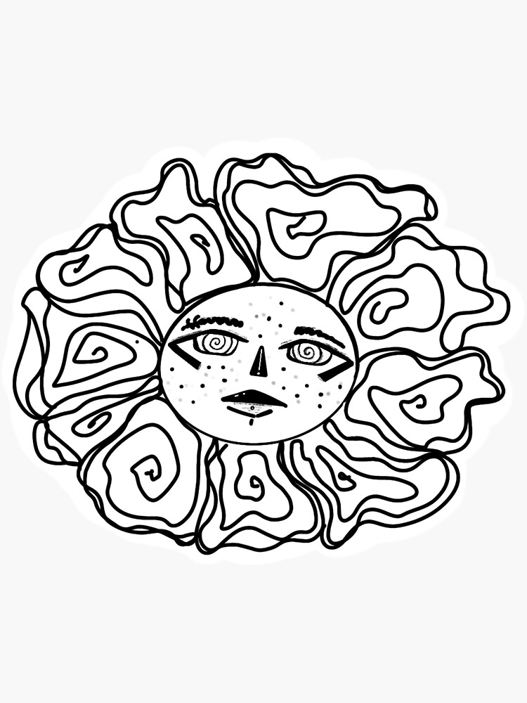 "Flower Face" Sticker for Sale by BayleeBoutin Redbubble