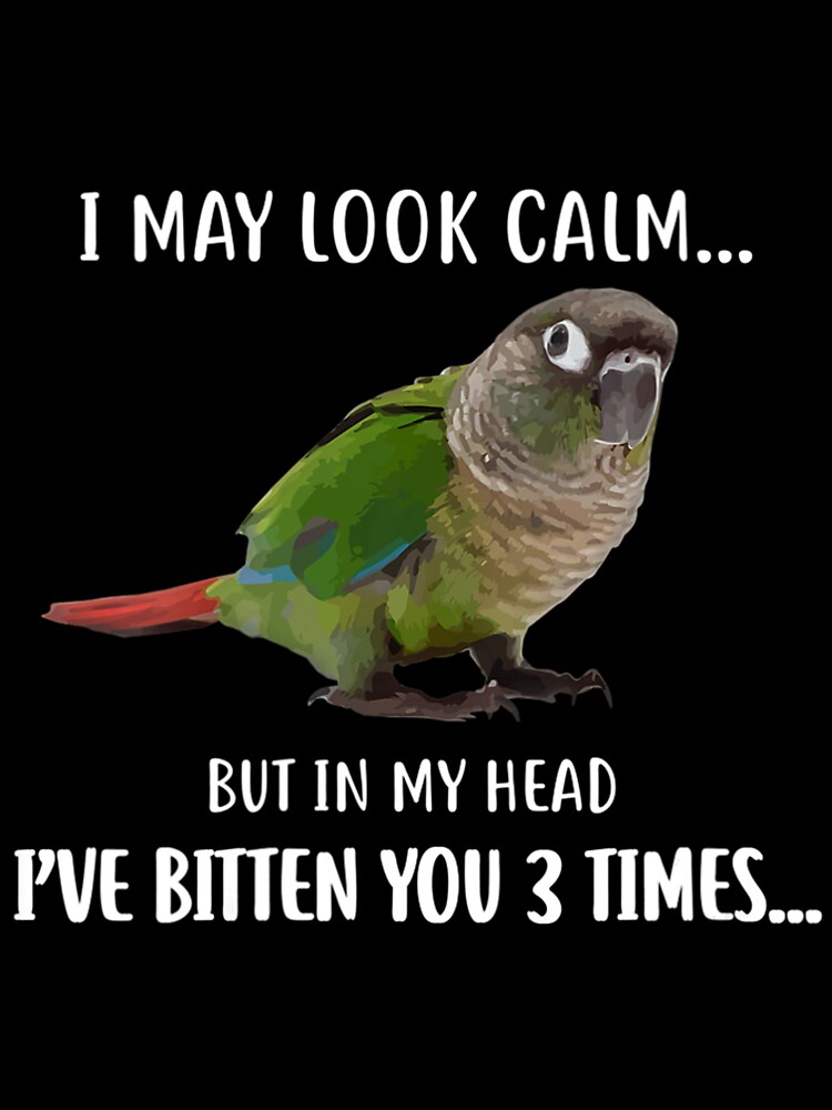 Green Cheek Conure T-Shirt, I May Look Calm Conure Shirt Green Cheek Conure T-Shirt, I May Look Calm Conure Shirt