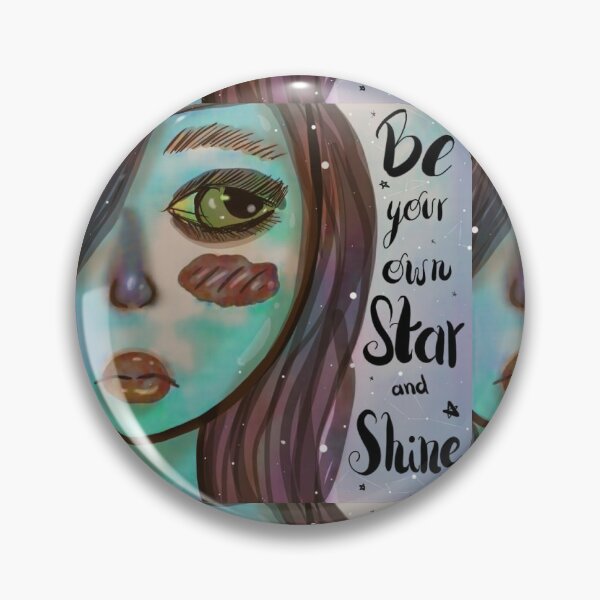 woman with stars Pin