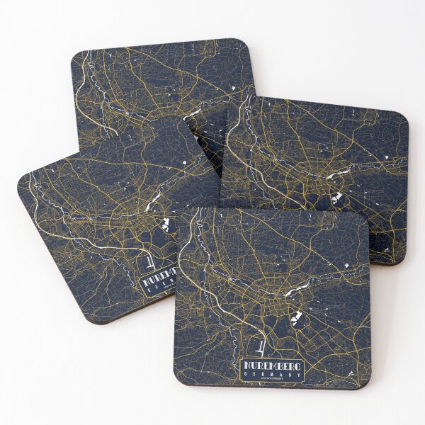 Item preview, Nuremberg City Map Germany - Gold Art Deco designed and sold by deMAP.