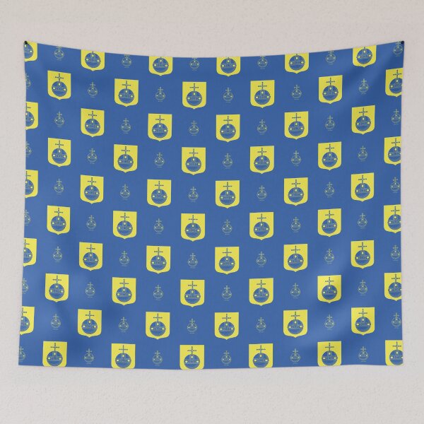 Item preview, Uppland Royal Orb, Blue and Yellow Pattern (Sweden/ Svenska landskap) designed and sold by Landskapsbutiken .com.