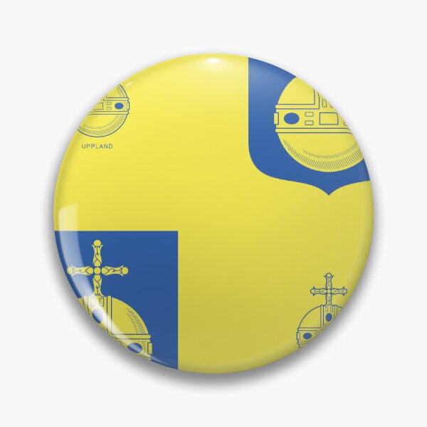Item preview, Uppland Royal Orb, Yellow and Blue Pattern (Sweden/ Svenska landskap) designed and sold by Landskapsbutiken .com.