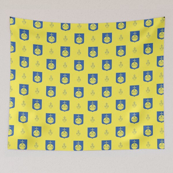 Item preview, Uppland Royal Orb, Yellow and Blue Pattern (Sweden/ Svenska landskap) designed and sold by Landskapsbutiken .com.