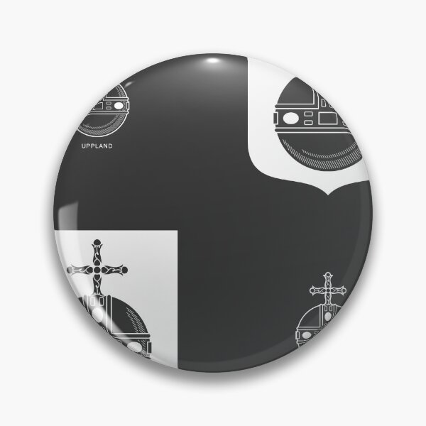 Item preview, Uppland Royal Orb, Black and White Pattern (Sweden/ Svenska landskap) designed and sold by Landskapsbutiken .com.