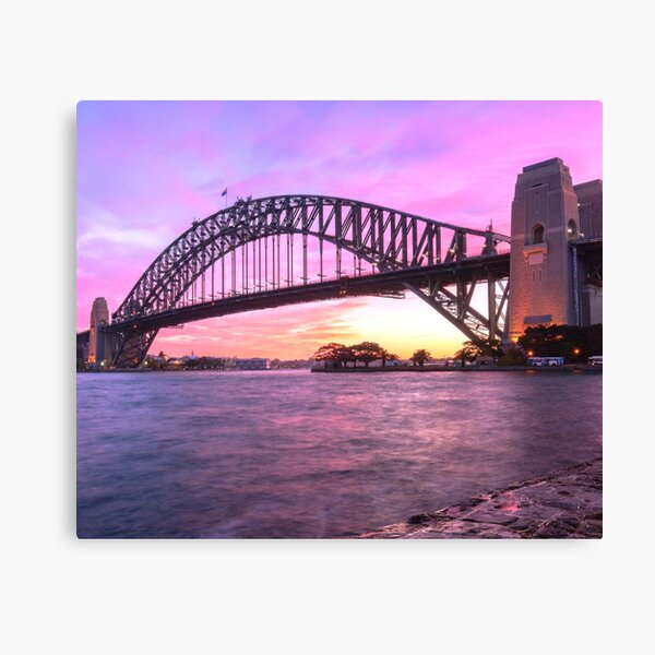  Sydney Harbour Bridge Purple Dawn Canvas Print