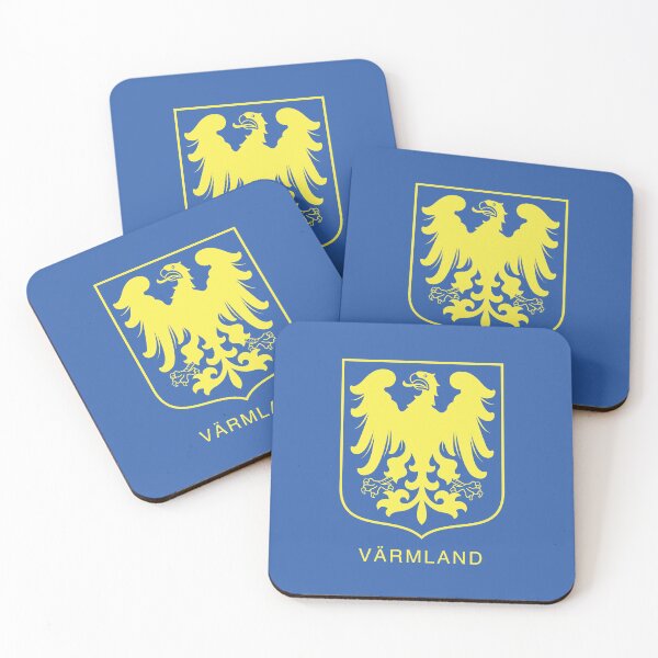 Item preview, Big Bad Eagle, the Coat of Arms of Värmland, Sweden, Yellow Print (Svenska Landskap) designed and sold by Landskapsbutiken .com.