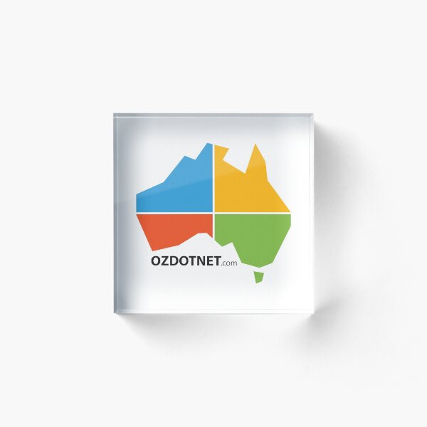 OzDotNet.com dark text Acrylic Block