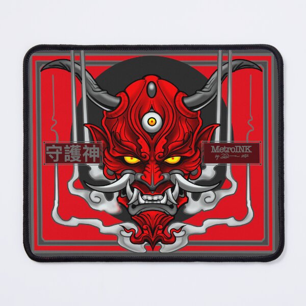 Item preview, The Protector Oni Mask designed and sold by MetroInk.