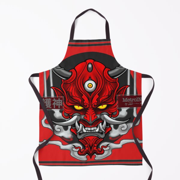Item preview, The Protector Oni Mask designed and sold by MetroInk.