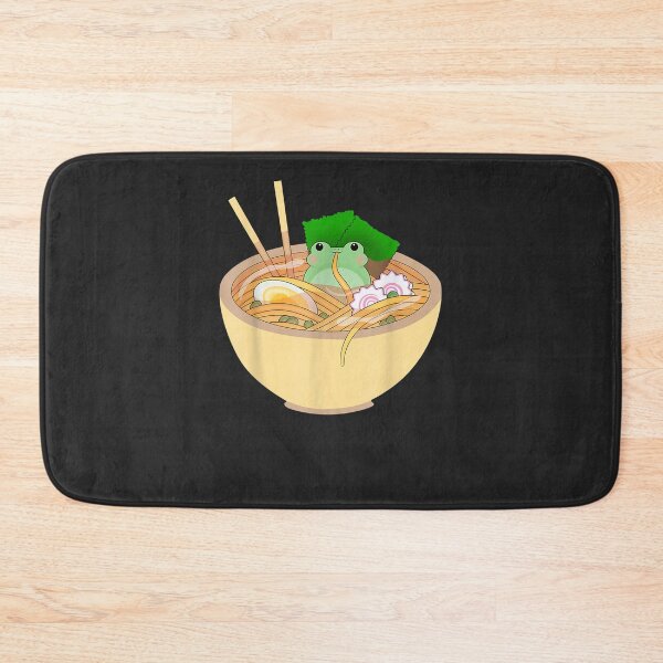 Item preview, Cute Kawaii Frog Eating In Ramen Bowl designed and sold by bosqueraau.