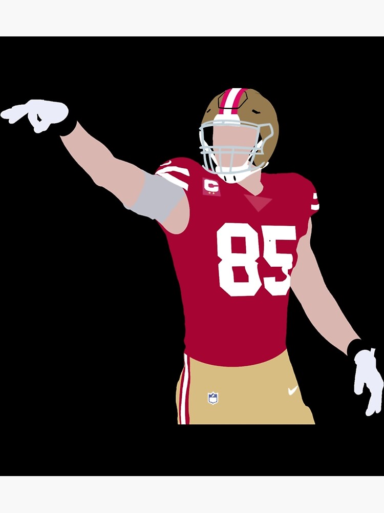 Kittle Jersey Red Poster for Sale by reevevi