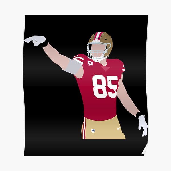 NFL San Francisco 49ers - George Kittle 20 Wall Poster, 14.725 x 22.375  Framed 