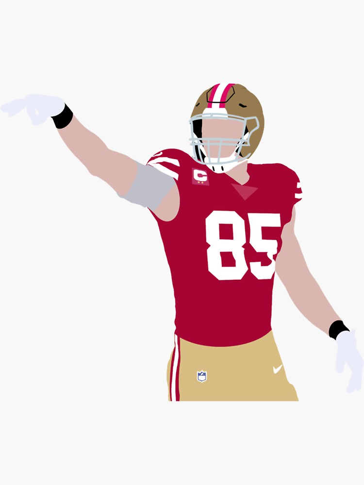 Kittle Jersey Red Sticker for Sale by reevevi