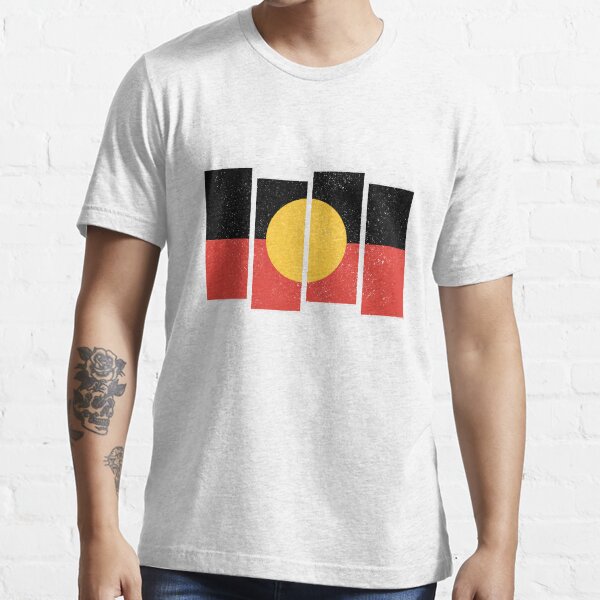 Indigenous Black Flag [Black Worn Look] Essential T-Shirt
