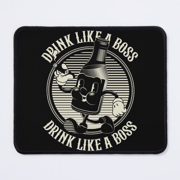Item preview, Vintage Walking Beer Bottle Drink Like A Boss Black Tri-Blend T-Shirt designed and sold by kimmesajgreh.