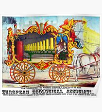 CALLIOPE OPERONICON: Weinlese-Zirkus-Werbungs-Druck 1874 Poster