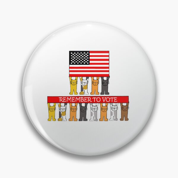 Item preview, Remember to Vote USA Flag and Cartoon Cats designed and sold by KateTaylor.
