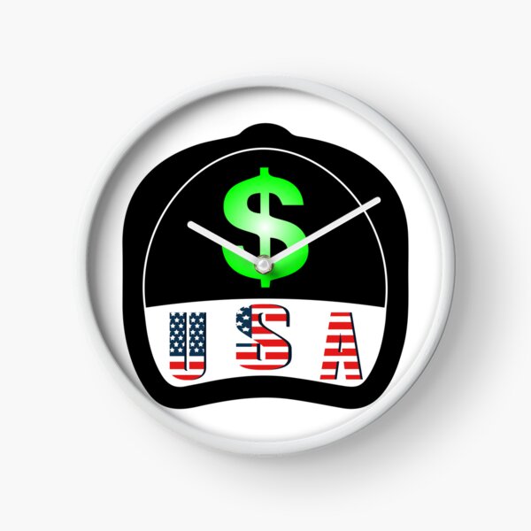 Usa, Dollar, money, hat.. just best design for u Clock