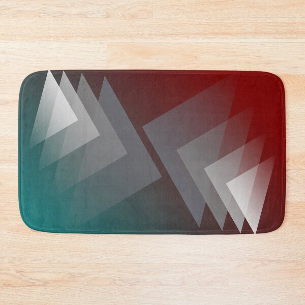 Item preview, Gray triangles on teal burgundy designed and sold by feiermar.
