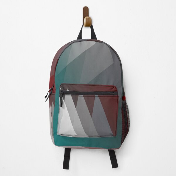Item preview, Gray triangles on teal burgundy designed and sold by feiermar.