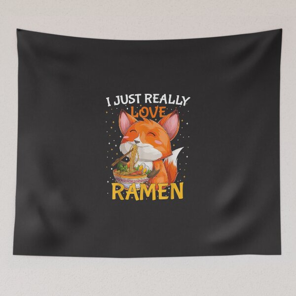 Item preview, Love Ramen Japanese Noodles cute Kawaii Anime fox women men designed and sold by maykri5k.