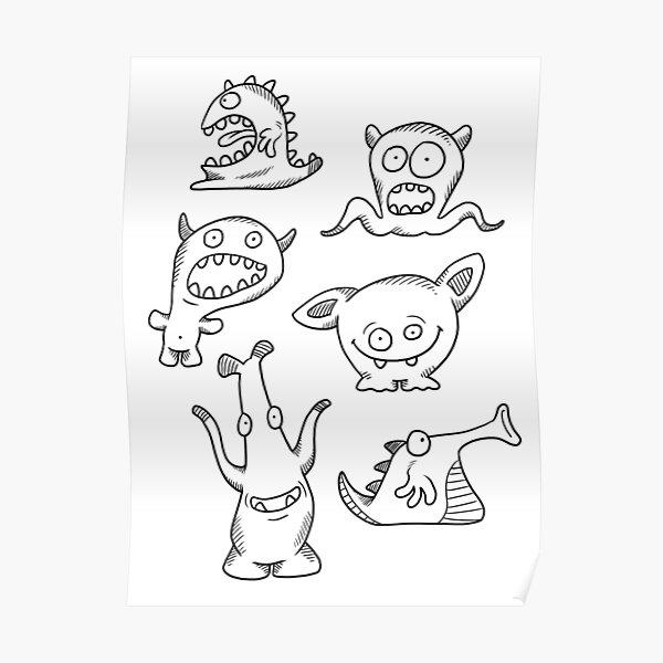 Poster Baby Monster Redbubble