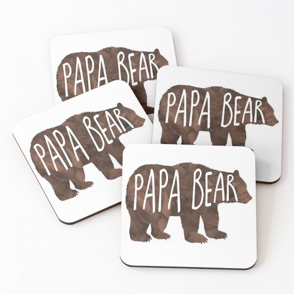 Papa Bear Coasters (Set of 4)