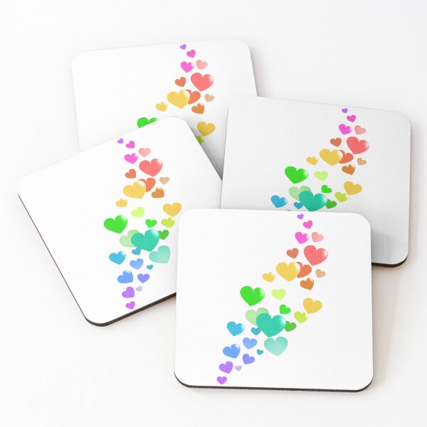Item preview, Rainbow Heart Bubbles Raining Down for Pride Love designed and sold by MunsyArt.