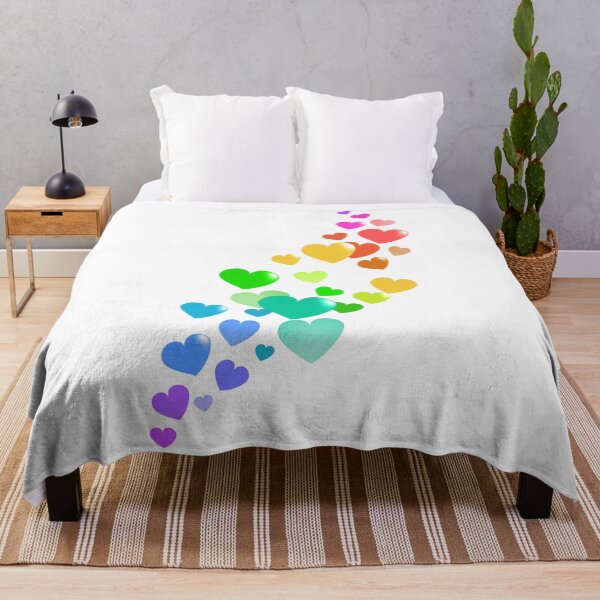 Item preview, Rainbow Heart Bubbles Raining Down for Pride Love designed and sold by MunsyArt.