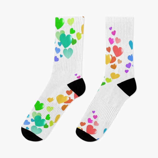 Item preview, Rainbow Heart Bubbles Raining Down for Pride Love designed and sold by MunsyArt.